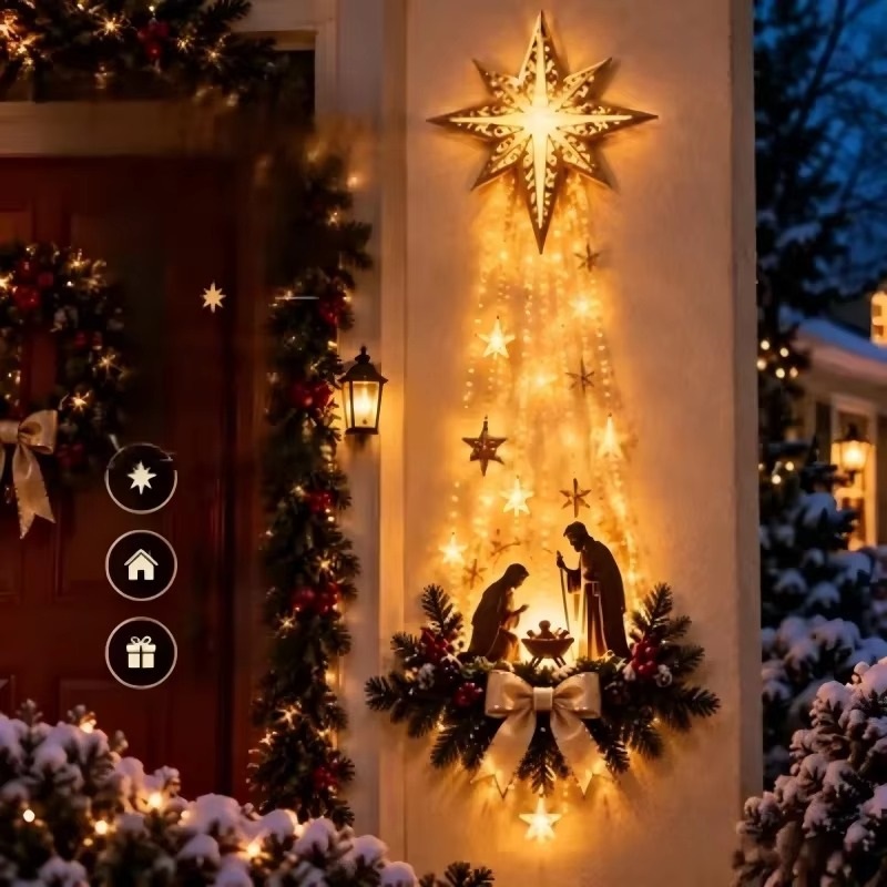 Lighting Decoration Ideas - Christmas Bethlehem Star of Faith Lighted//