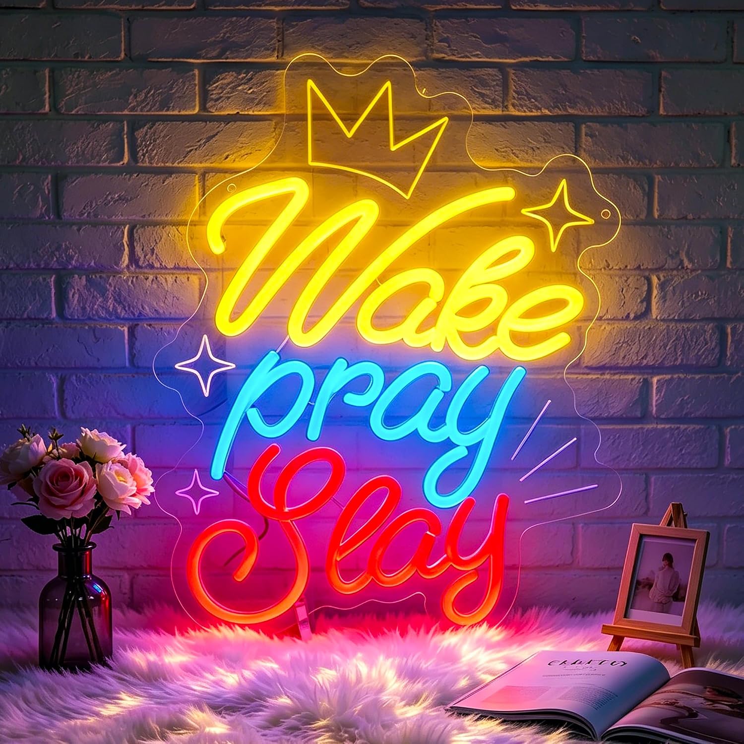 Wake Pray Slay LED Neon Sign U - огляд і ціна Lighting Christmas Decor