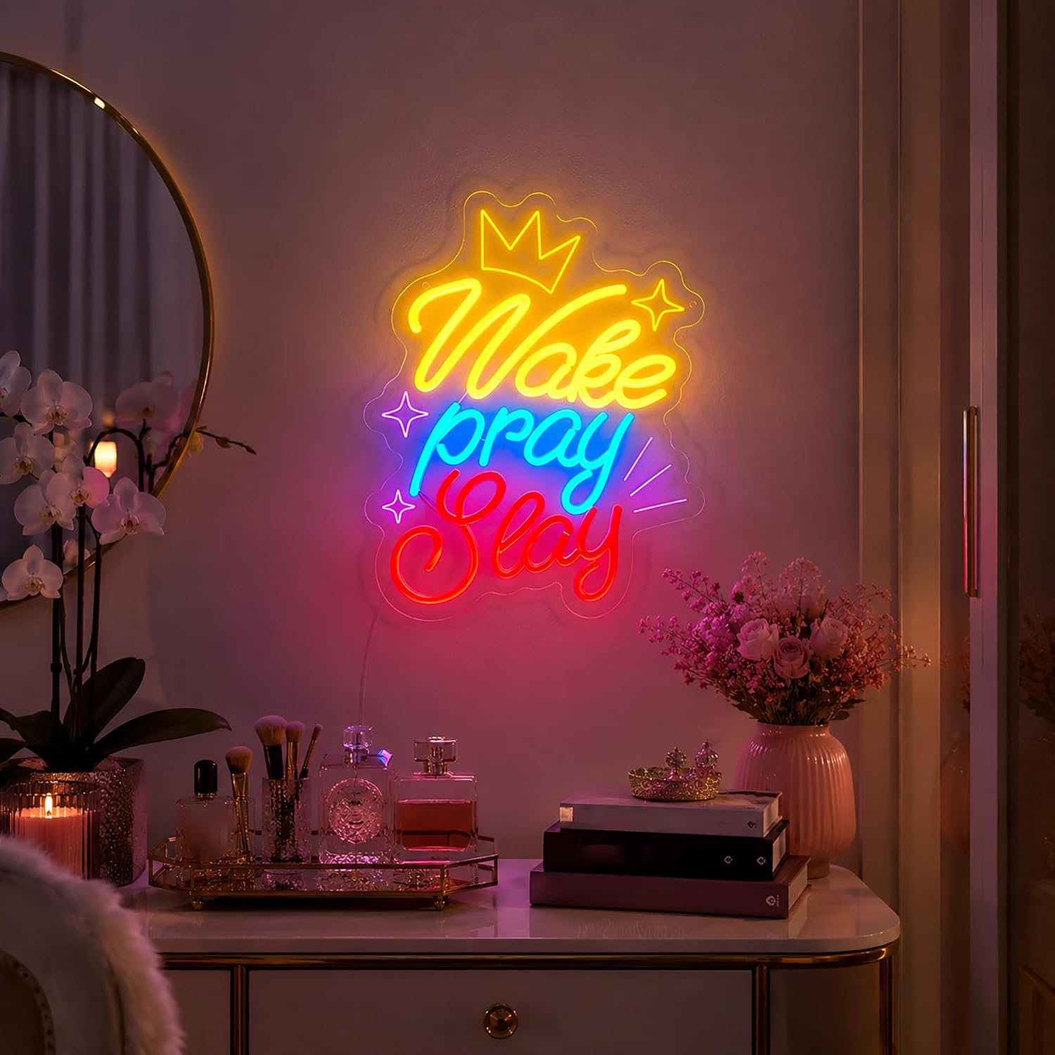Wake Pray Slay LED Neon Sign U - огляд і ціна Lighting Christmas Decor
