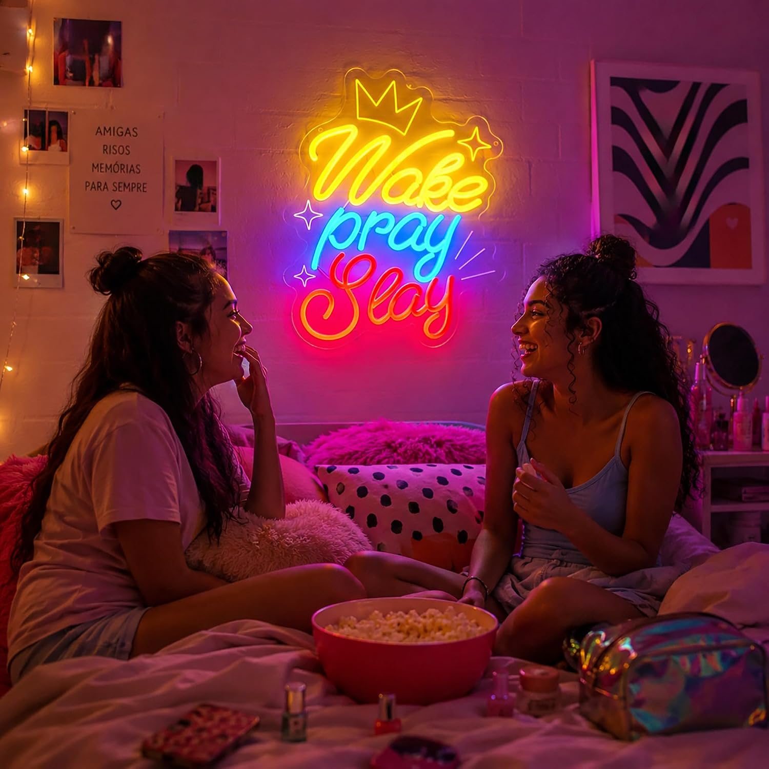 Wake Pray Slay LED Neon Sign U - огляд і ціна Lighting Christmas Decor