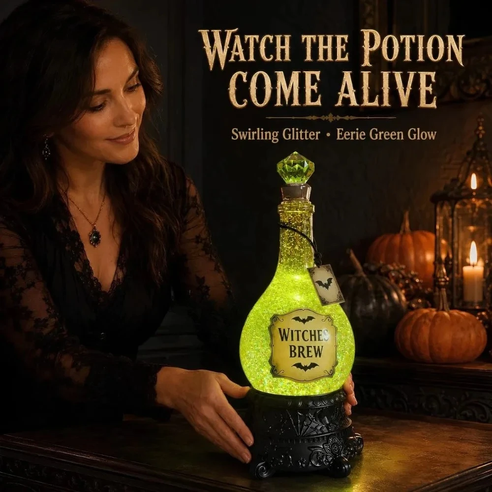 Lighted Witches’ Brew Bottle G - огляд і ціна Up Lighting Decor